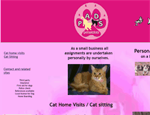 Tablet Screenshot of catsitting.petsatdots.co.uk