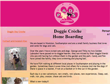 Tablet Screenshot of doggiecreche.petsatdots.co.uk